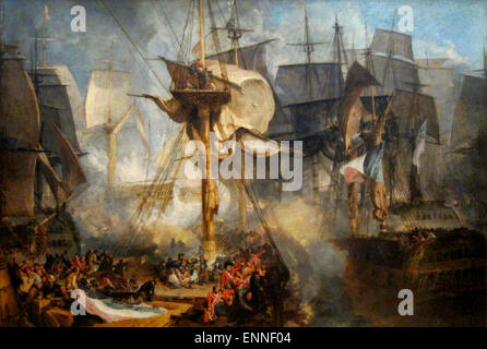 Die Schlacht von Trafalgar, wie aus dem Steuerbord Mizzen Wanten des Sieges, 1803 Stockfoto