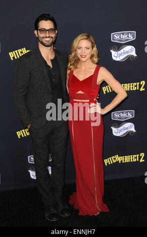 Los Angeles, Kalifornien, USA. 8. Mai 2015. Brittany Snow, Tyler Hoechlin Teilnahme an der Los Angeles Premiere von '' Pitch Perfect 2'' im Nokia Theatre in Los Angeles, Kalifornien am 8. Mai 2015 statt. 2015-Credit: D. Long/Globe Fotos/ZUMA Draht/Alamy Live-Nachrichten Stockfoto