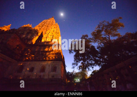 Die buddhistische Heilige Stätte von Bodhgaya, wo der Buddha erleuchtet wurde. Stockfoto