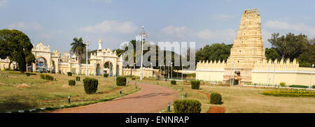 Sri Bhuvaneshwari Tempel in der Nähe von Mysore Palast auf Indien Stockfoto