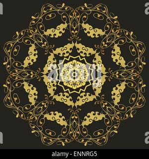 Abstrakte Kreismuster Design Mandala-Stil. Runde Mandala. Vektor Stock Vektor