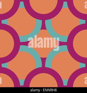 nahtlose Muster der farbigen Kreise überlappen. Vektor Stock Vektor