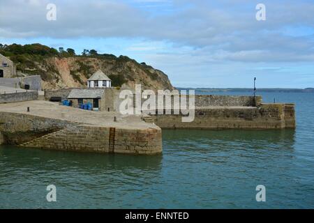 Charlestown Hafeneinfahrt in Cornwall, England Stockfoto