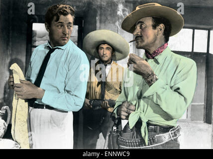 Bandido, USA/Mexiko 1956, Regie: Richard Fleischer, Monia: Robert Mitchum, Gilbert Roland, Rodolfo Acosta Stockfoto