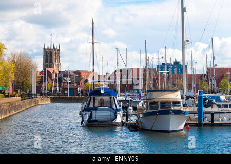 Eisenbahn-Dock Marina, Kingston upon Hull, Ost Riding of Yorkshire, Großbritannien Stockfoto