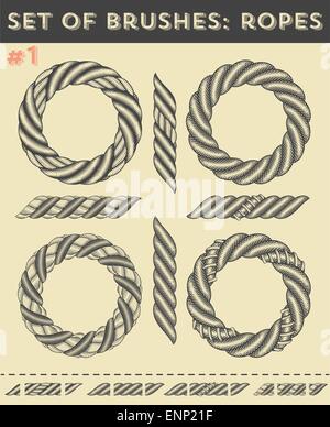 Reihe von Pinsel #1: Seile Stock Vektor