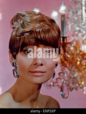 Sterben Sie US-Amerikanische Schauspielerin Audrea Hepburn, Anfang 1960er Jahre. US-amerikanische Schauspielerin Audrey Hepburn, Anfang der 1960er Jahre. Stockfoto