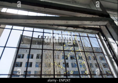 Tschernobyl, Ukraine. 23. April 2015. Hotel ich der verlassenen Stadt Pripjat, das ehemalige Wohnhaus an die Arbeiter von der Tschernobyl-Reaktor. © Hans Van Rhoon/ZUMA Wire/ZUMAPRESS.com/Alamy Live-Nachrichten Stockfoto