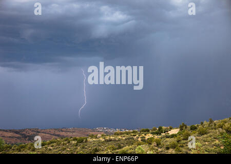 Blitzeinschlag in Arizona Stockfoto