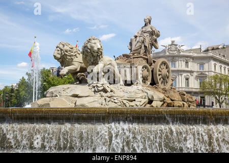 Cibeles-Brunnen in Cibeles-Platz, Madrid, Spanien Stockfoto