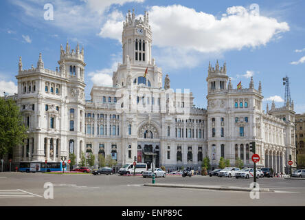 Kybele Palace / Palacio de Cibeles am Plaza de Cibeles in Madrid, Spanien Stockfoto