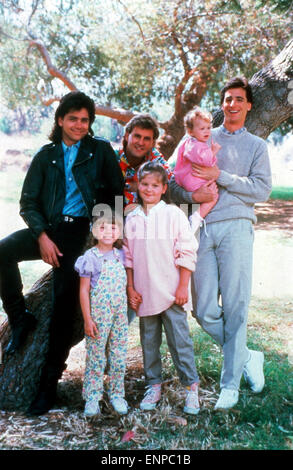 Volles Haus, Sitcom, USA 1987-1995, Staffel 1, Monia: (v. l.) John Stamos, Dave Coulier, Mary Kate Oder Ashley Olsen, Bob Stockfoto