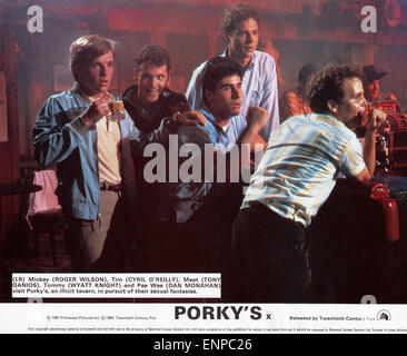 Porky's, USA 1982, Regie: Bob Clark, Monia: (v. l.) Roger Wilson, Cyril O' Reilly, Tony Ganios, Wyatt Knight, Dan Monahan Stockfoto