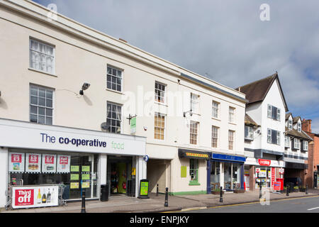 High Street Läden in Henley in Arden, Warwickshire, England, UK Stockfoto