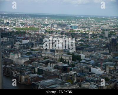 St. Pauls Cathedral aus dem Shard London Bridge, London, UK. Stockfoto