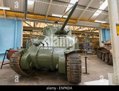 M4 Sherman-Panzer im Panzermuseum in Bovington, England Stockfoto