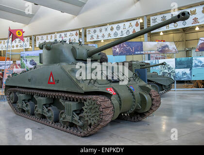 M4 Sherman-Panzer im Panzermuseum in Bovington, England Stockfoto