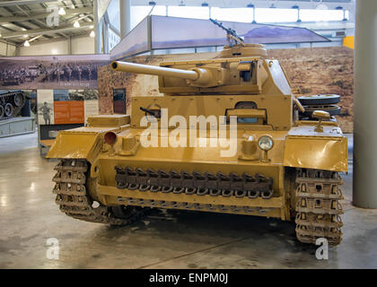 Panzer III Behälter im Panzermuseum in Bovington, England Stockfoto