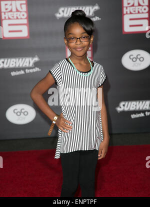 Prominenz besucht Premiere von Disneys "Big Hero 6" am El Capitan Theatre.  Mitwirkende: Marsai Martin wo: Los Angeles, California, Vereinigte Staaten von Amerika bei: 5. November 2014 Stockfoto