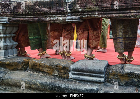 Khmer traditionelle Tänzer in Angkor Wat, Siem Reap, Kambodscha Stockfoto