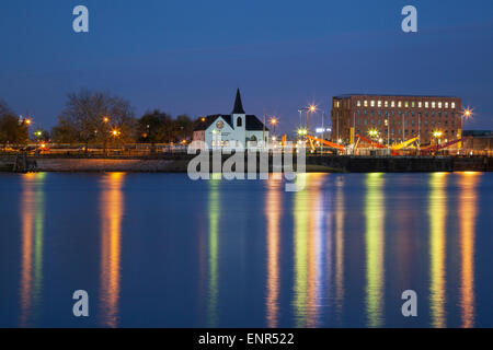 Norwegische Kirche, Bucht von Cardiff, Wales, Großbritannien Stockfoto