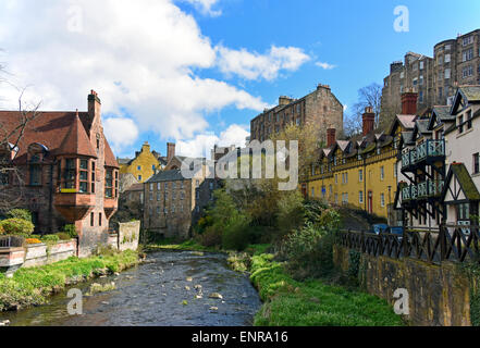 Das Wasser von Leith. Dean Village, Edinburgh, Schottland, Vereinigtes Königreich, Europa. Stockfoto