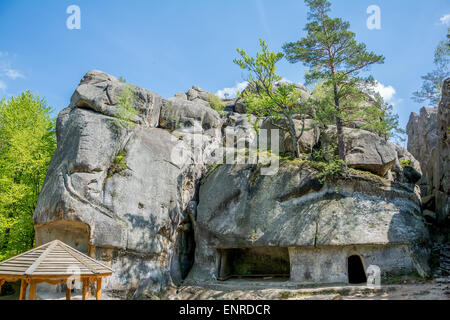 Large hohen Steinen Skeli Dovbusha, Frankowsk Region, Kazakhistan Stockfoto