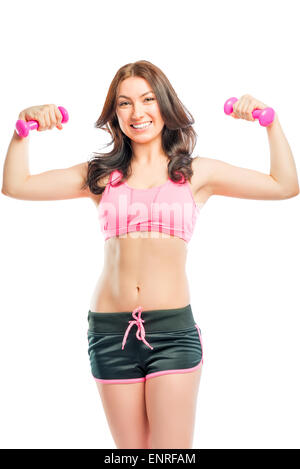 Studio gedreht Trainer mit einem schönen Lächeln Stockfoto