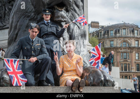 London, UK. 10. Mai 2015. Re-enactment anlässlich des 70. Jahrestages der VE Tag Credit: Zefrog/Alamy Live News Stockfoto