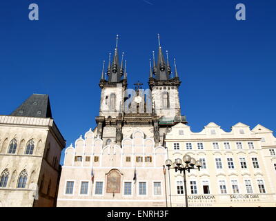Church of Our Lady vor Tyn in Prag, Altstädter Ring Stockfoto