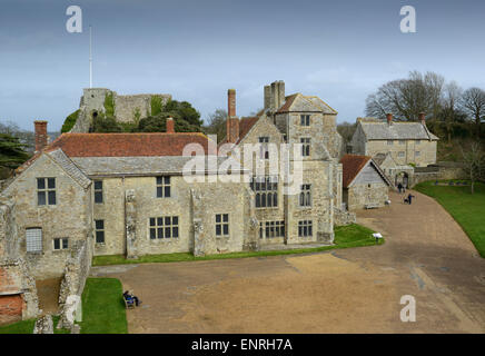 Carisbrooke Castle auf der Isle Of Wight Stockfoto