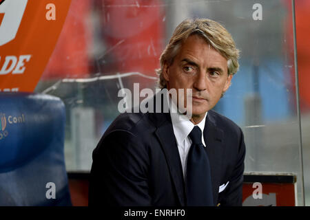 Rom, Italien. 10. Mai 2015. Serie A Fußball. Lazio gegen Inter Mailand. Inter Milan-Manager Roberto Mancini Credit: Action Plus Sport/Alamy Live News Stockfoto