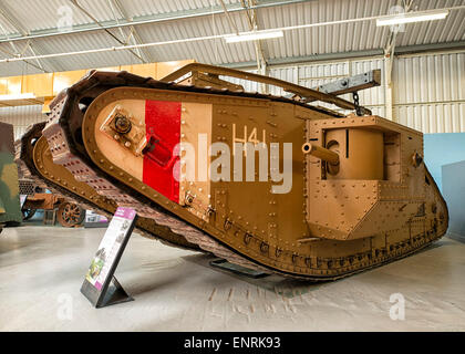 Schwere Mark V Tank im Panzermuseum in Bovington, England Stockfoto