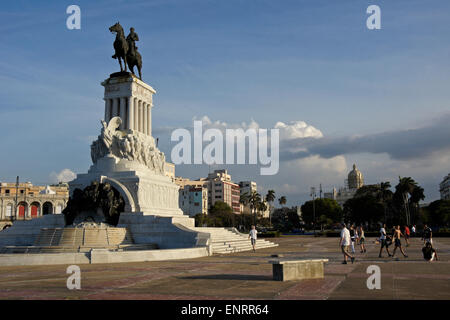 Denkmal für Kriegshelden General Maximo Gomez im Parque Martires, Havanna, Kuba Stockfoto