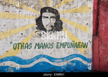Street-Art der Revolutionär Che Guevara, Regla, Kuba Stockfoto