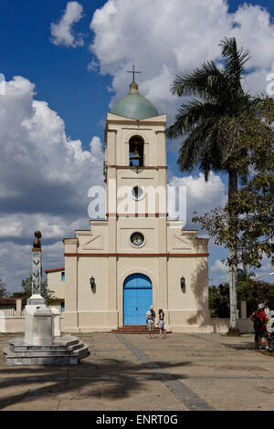 Kirche am Hauptplatz, Viñales, Provinz Pinar del Rio, Kuba Stockfoto