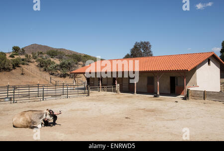 Farm Sanctuary in Acton, Kalifornien. Ein Bauernhof Tierschutzorganisation mit Heiligtümern in New York und Kalifornien. Stockfoto