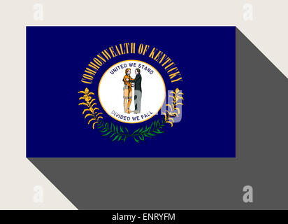 Amerikanischen Bundesstaat Kentucky Flagge in flachen Web-Design-Stil. Stockfoto