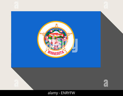 Amerikanischen Bundesstaat Minnesota Flagge in flachen Web-Design-Stil. Stockfoto
