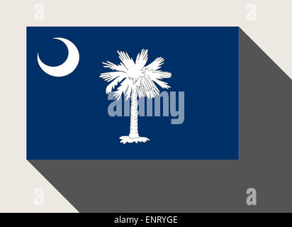 Amerikanischen Bundesstaat South Carolina Flagge in flachen Web-Design-Stil. Stockfoto