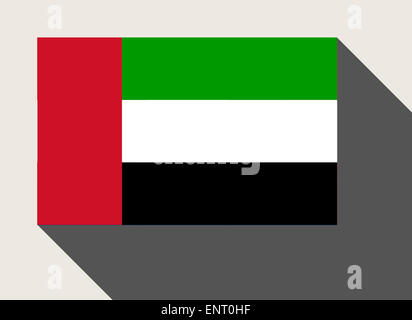 Vereinigte Arabische Emirate-Flagge in flachen Web-Design-Stil. Stockfoto