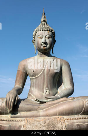 Nahaufnahme der Buddha-Statue in Seema Malaka Meditationszentrum, Colombo, Sri Lanka Stockfoto