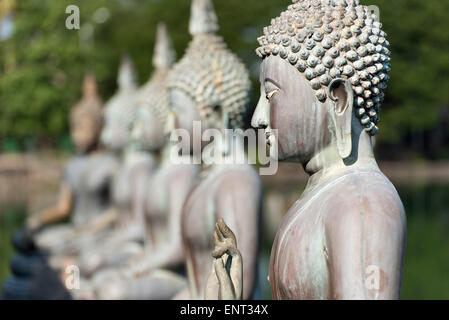 Buddha-Statuen in Seema Malaka Meditationszentrum, Colombo, Sri Lanka Stockfoto