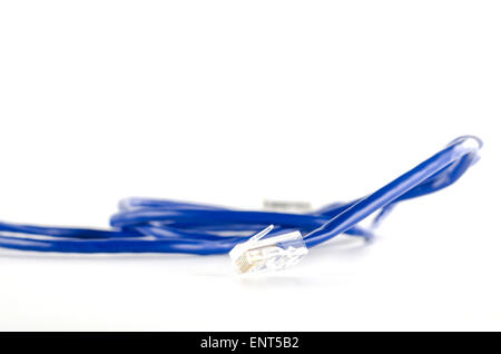Wireless-lan-Kabel auf einem weißen Hintergrund Stockfoto