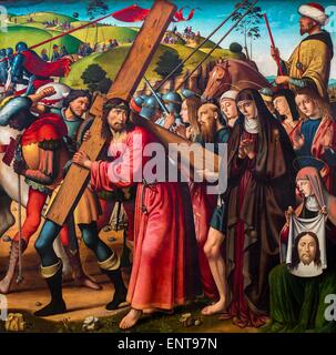 Das Mitführen von Cross-Öl auf Leinwand und Tempera auf Holz-panel 26.09.2013 - Antikensammlung Stockfoto