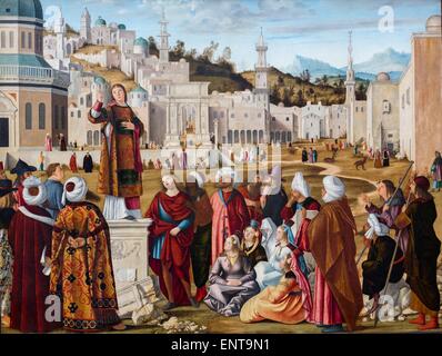 Die Vorhersage des Heiligen Stephan in Jerusalem 26.09.2013 - Sammlung des 16. Jahrhunderts Stockfoto