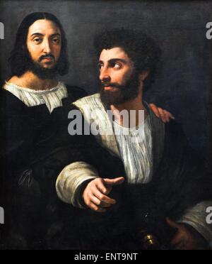 Selbstporträt von Raphael mit einem Freund 26.09.2013 - Sammlung des 16. Jahrhunderts Stockfoto