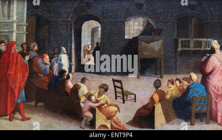 Die Predigt des Heiligen Bernardino von Siena 26.09.2013 - Sammlung des 16. Jahrhunderts Stockfoto