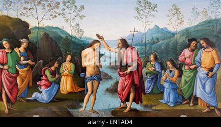 ActiveMuseum 0006056.jpg / die Taufe Christi, Schüler von Piero und Verrocchio. Er hatte Raphael wie Student am Ende des Jahrhunderts. 12.04.2013 - / 16. Jahrhundert Sammlung / aktive Museum Stockfoto