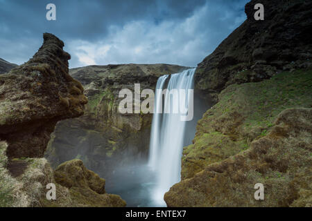 Skogafoss Wasserfall, Island Stockfoto